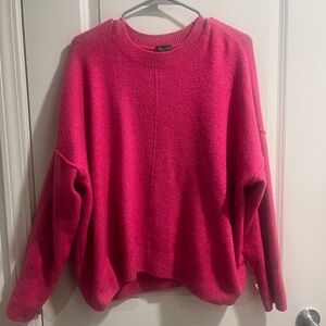 Vince Camuto Vibrant Pink Crew Neck Sweater